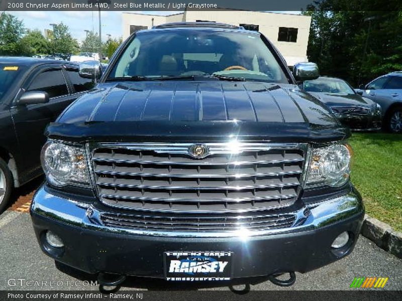 Steel Blue Metallic / Light Graystone 2008 Chrysler Aspen Limited 4WD