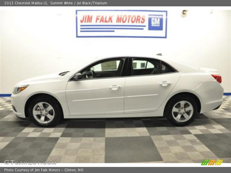 Summit White / Jet Black/Titanium 2013 Chevrolet Malibu LS