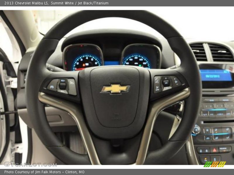 Summit White / Jet Black/Titanium 2013 Chevrolet Malibu LS