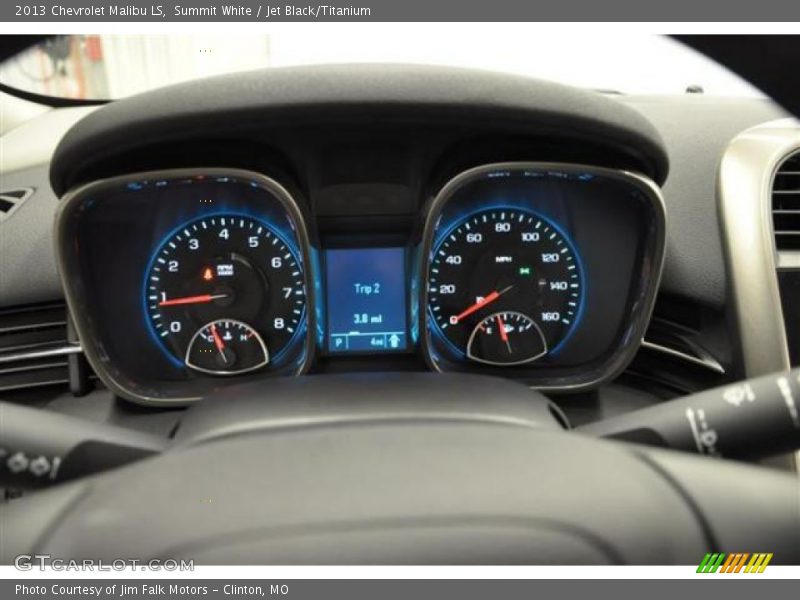 Summit White / Jet Black/Titanium 2013 Chevrolet Malibu LS