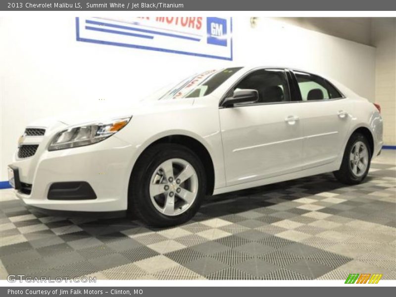 Summit White / Jet Black/Titanium 2013 Chevrolet Malibu LS