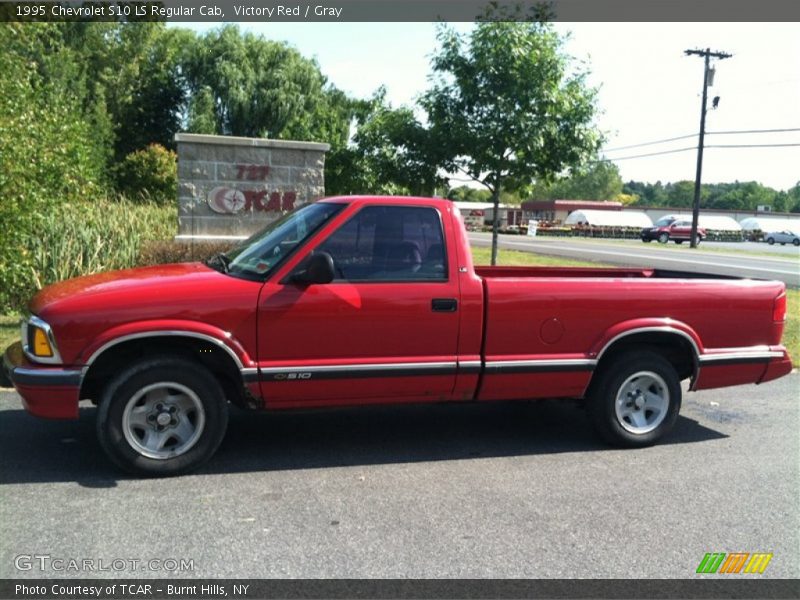 Victory Red / Gray 1995 Chevrolet S10 LS Regular Cab