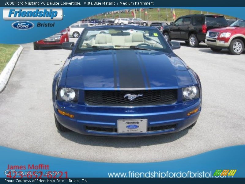 Vista Blue Metallic / Medium Parchment 2008 Ford Mustang V6 Deluxe Convertible