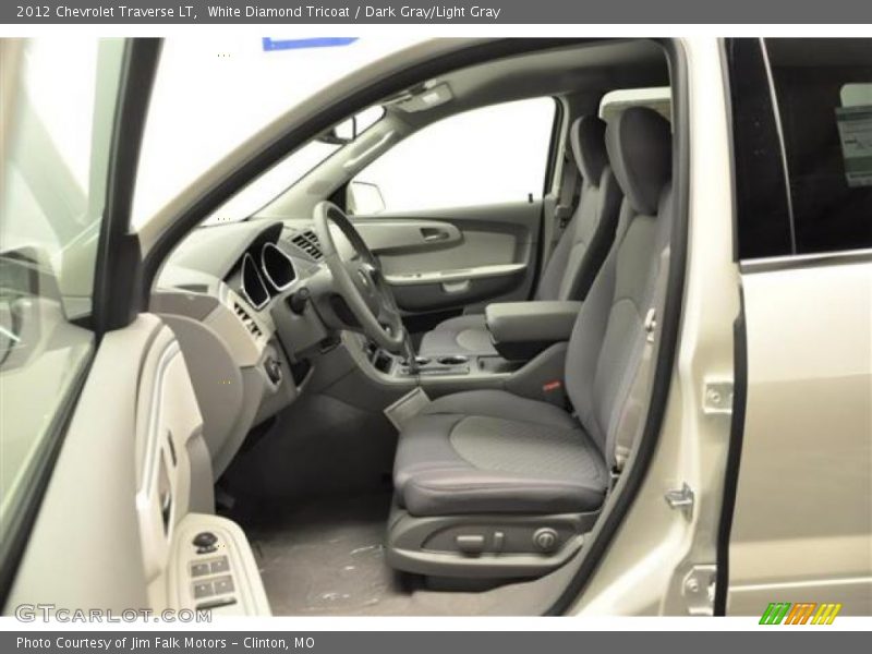 White Diamond Tricoat / Dark Gray/Light Gray 2012 Chevrolet Traverse LT