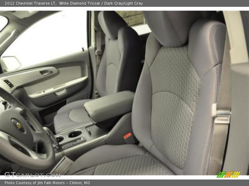 White Diamond Tricoat / Dark Gray/Light Gray 2012 Chevrolet Traverse LT