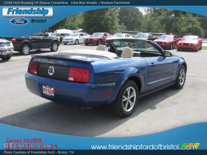 Vista Blue Metallic / Medium Parchment 2008 Ford Mustang V6 Deluxe Convertible