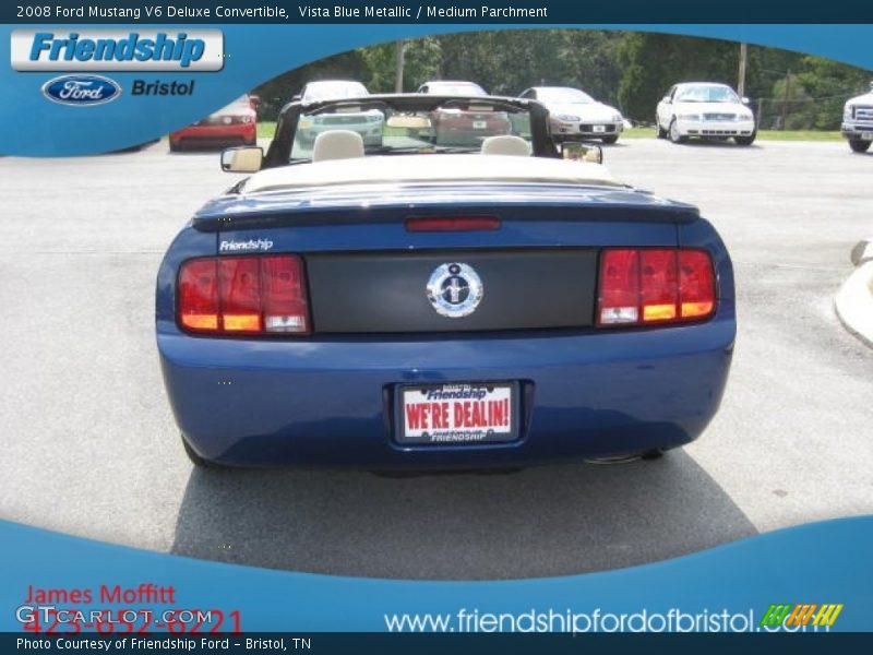 Vista Blue Metallic / Medium Parchment 2008 Ford Mustang V6 Deluxe Convertible