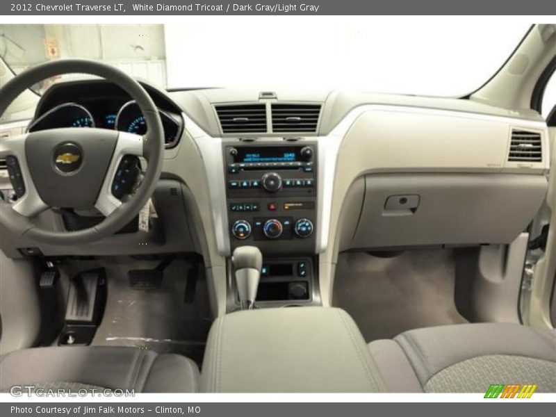 White Diamond Tricoat / Dark Gray/Light Gray 2012 Chevrolet Traverse LT