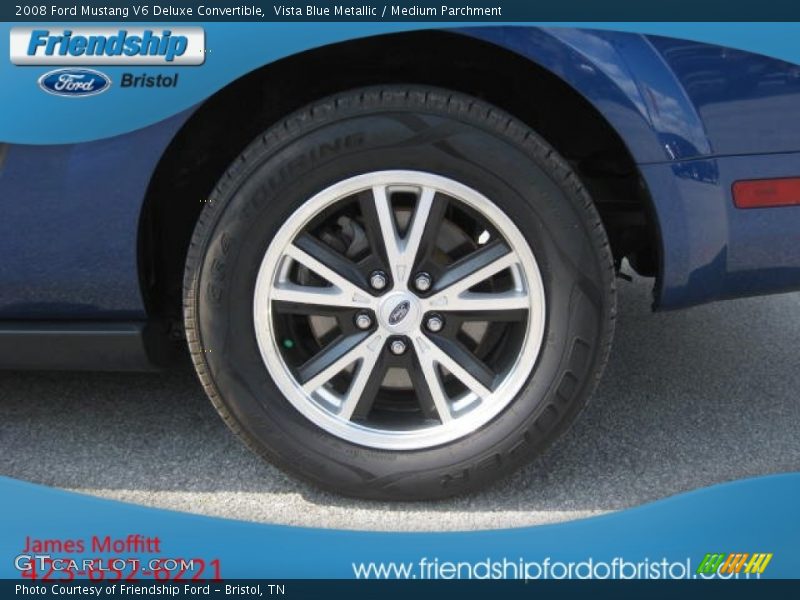 Vista Blue Metallic / Medium Parchment 2008 Ford Mustang V6 Deluxe Convertible