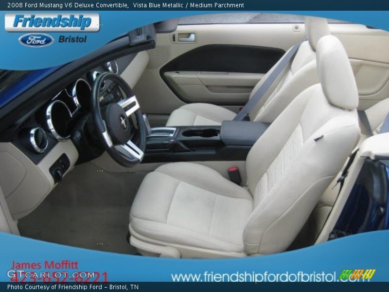 Vista Blue Metallic / Medium Parchment 2008 Ford Mustang V6 Deluxe Convertible
