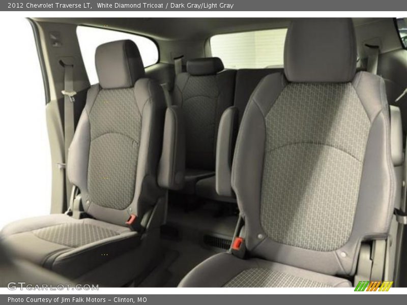 White Diamond Tricoat / Dark Gray/Light Gray 2012 Chevrolet Traverse LT