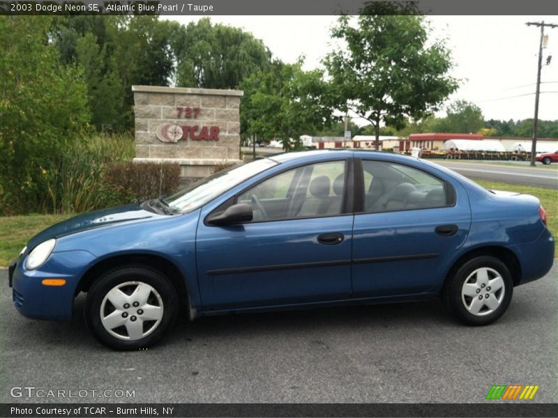 Atlantic Blue Pearl / Taupe 2003 Dodge Neon SE