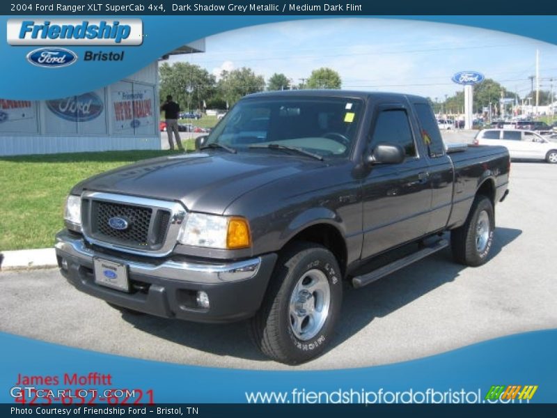 Dark Shadow Grey Metallic / Medium Dark Flint 2004 Ford Ranger XLT SuperCab 4x4