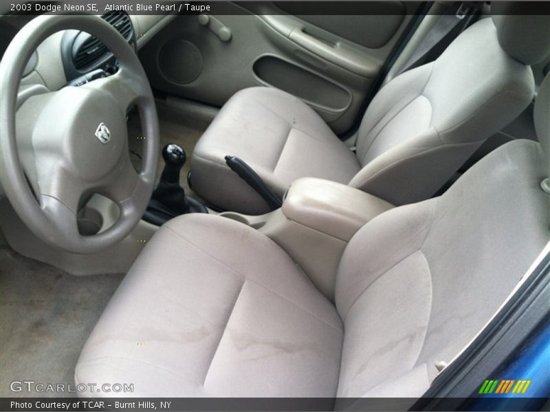 Front Seat of 2003 Neon SE