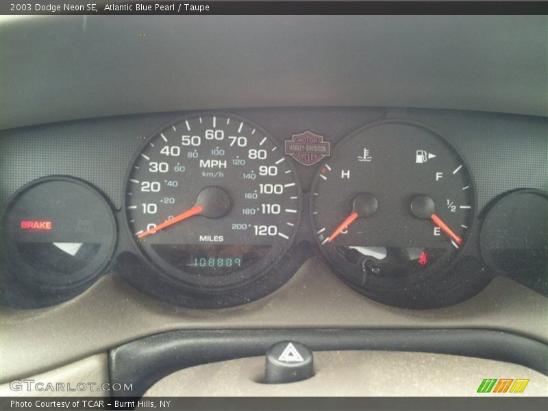 Atlantic Blue Pearl / Taupe 2003 Dodge Neon SE
