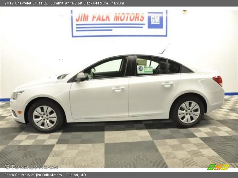 Summit White / Jet Black/Medium Titanium 2012 Chevrolet Cruze LS