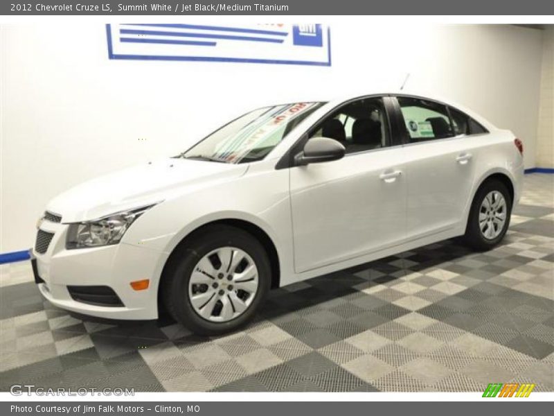 Summit White / Jet Black/Medium Titanium 2012 Chevrolet Cruze LS