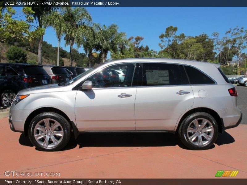 Palladium Metallic / Ebony 2012 Acura MDX SH-AWD Advance