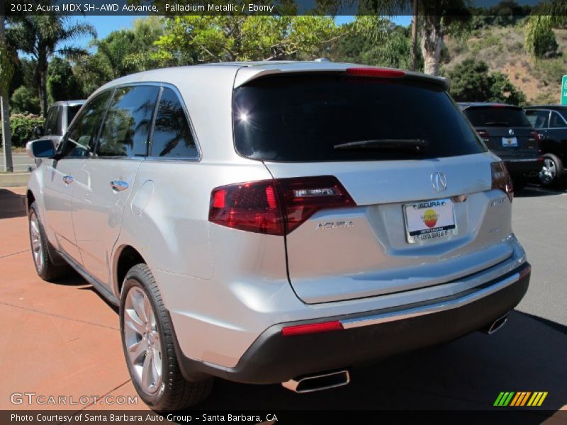 Palladium Metallic / Ebony 2012 Acura MDX SH-AWD Advance
