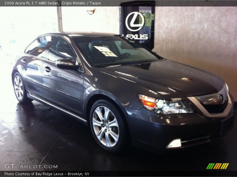 Grigio Metallic / Taupe 2009 Acura RL 3.7 AWD Sedan