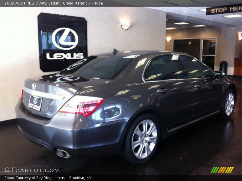Grigio Metallic / Taupe 2009 Acura RL 3.7 AWD Sedan