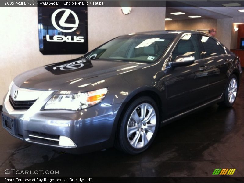Grigio Metallic / Taupe 2009 Acura RL 3.7 AWD Sedan