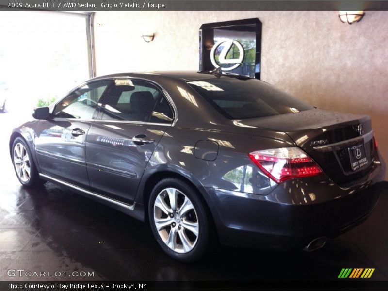 Grigio Metallic / Taupe 2009 Acura RL 3.7 AWD Sedan