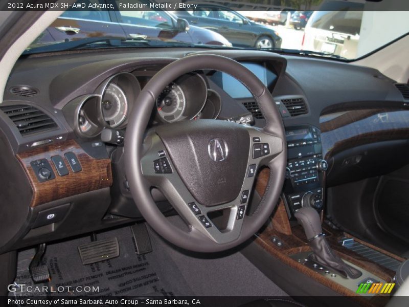 Palladium Metallic / Ebony 2012 Acura MDX SH-AWD Advance