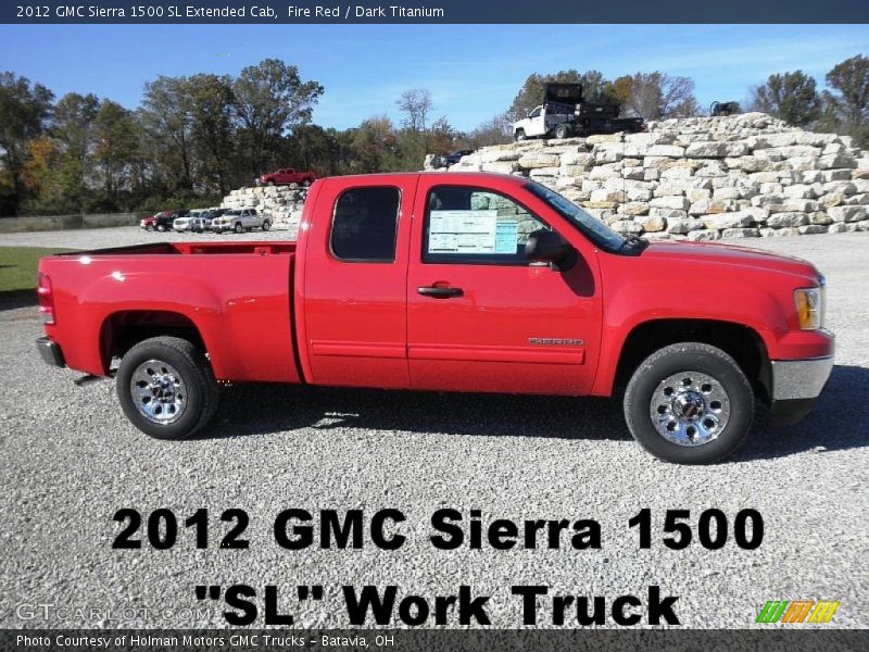 Fire Red / Dark Titanium 2012 GMC Sierra 1500 SL Extended Cab