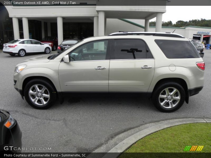 Gold Mist / Tan 2007 Saturn Outlook XE AWD