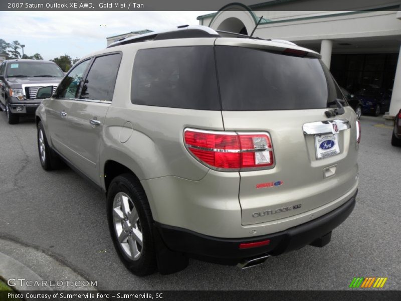 Gold Mist / Tan 2007 Saturn Outlook XE AWD