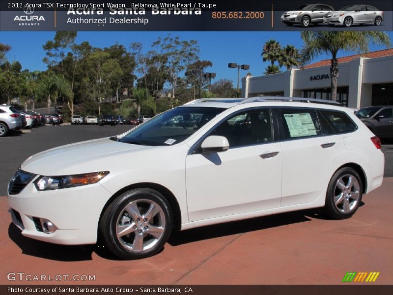 Bellanova White Pearl / Taupe 2012 Acura TSX Technology Sport Wagon