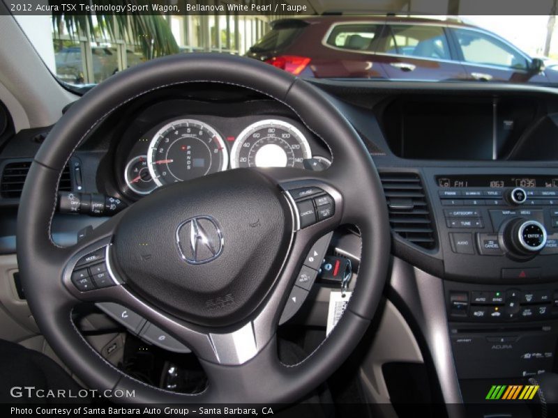 Bellanova White Pearl / Taupe 2012 Acura TSX Technology Sport Wagon