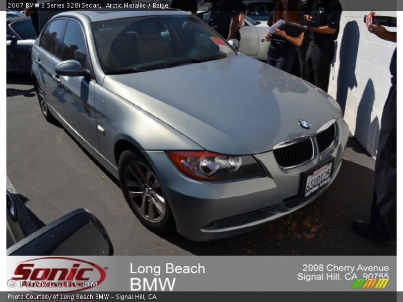 Arctic Metallic / Beige 2007 BMW 3 Series 328i Sedan