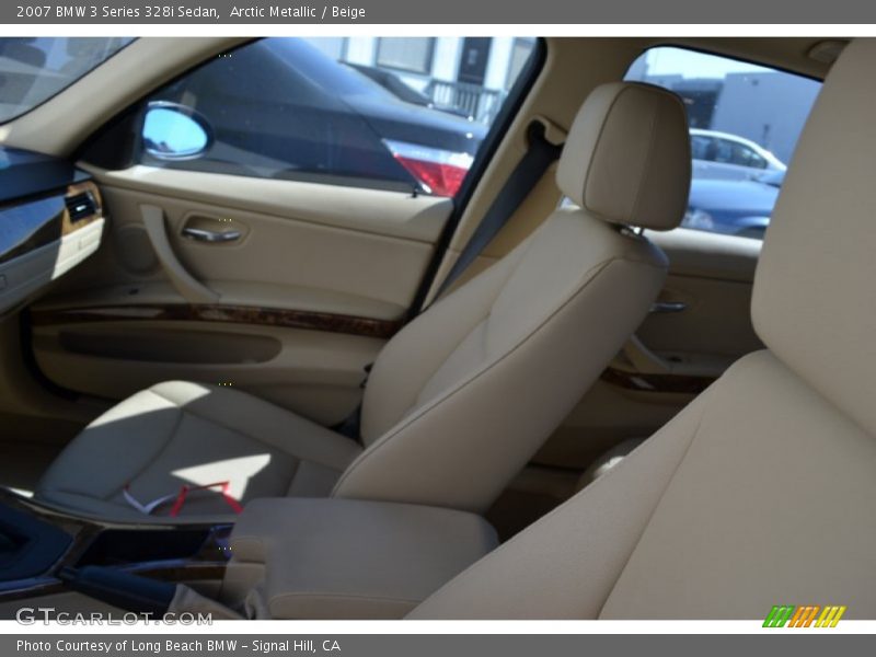 Arctic Metallic / Beige 2007 BMW 3 Series 328i Sedan