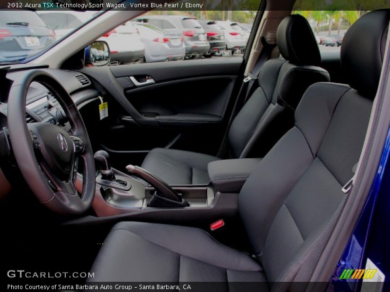 Vortex Blue Pearl / Ebony 2012 Acura TSX Technology Sport Wagon