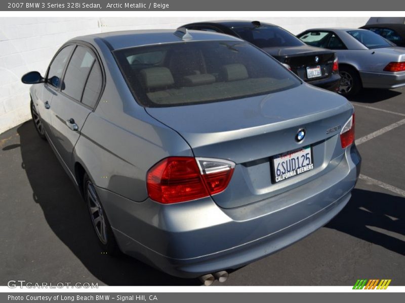 Arctic Metallic / Beige 2007 BMW 3 Series 328i Sedan