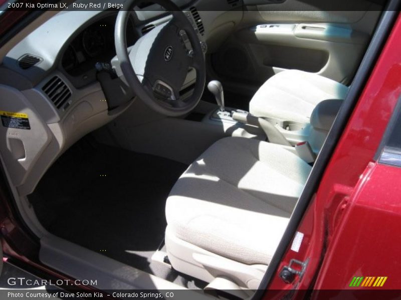 Ruby Red / Beige 2007 Kia Optima LX