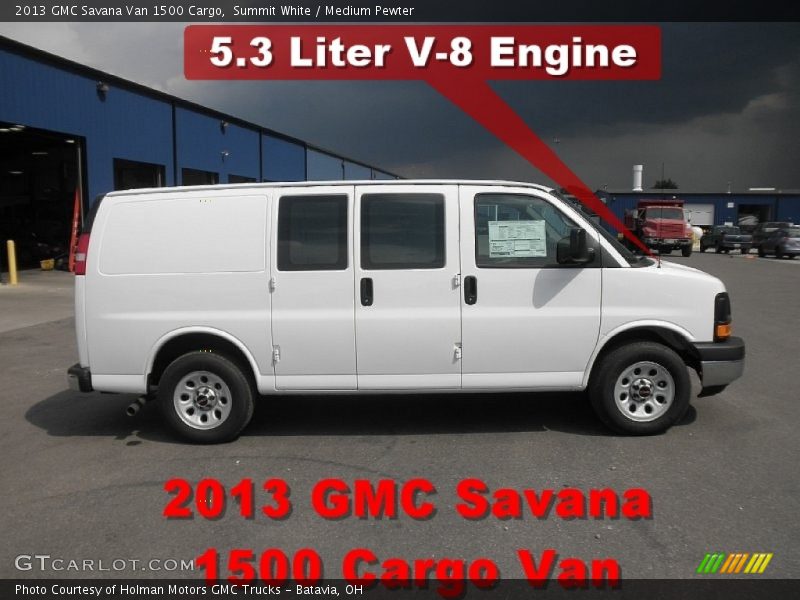 Summit White / Medium Pewter 2013 GMC Savana Van 1500 Cargo
