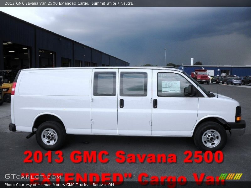 Summit White / Neutral 2013 GMC Savana Van 2500 Extended Cargo