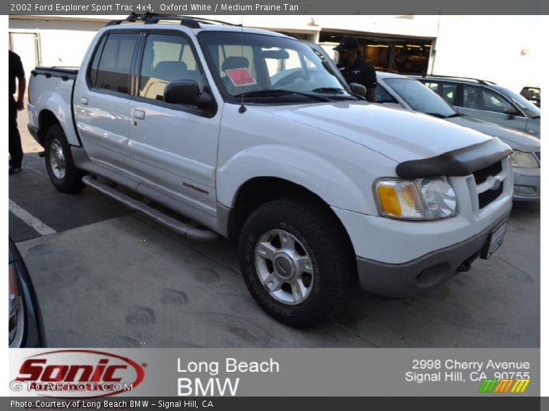 Oxford White / Medium Prairie Tan 2002 Ford Explorer Sport Trac 4x4