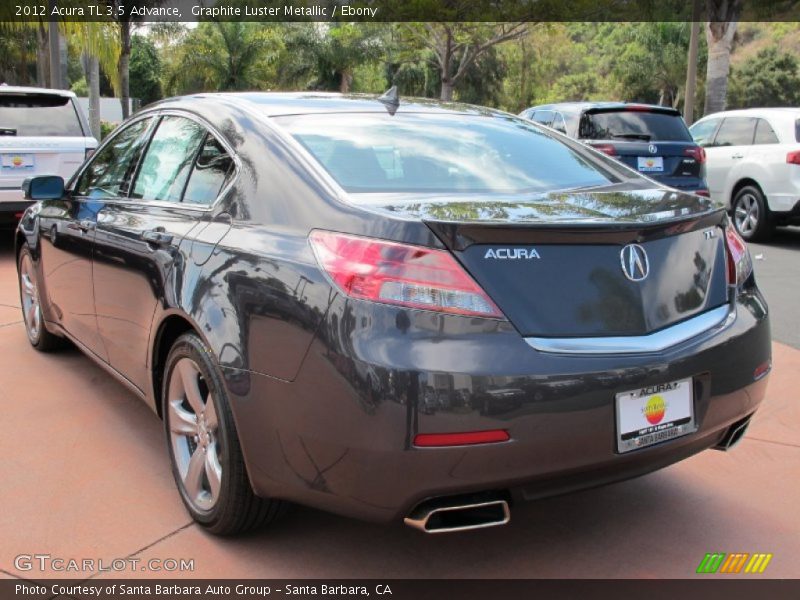Graphite Luster Metallic / Ebony 2012 Acura TL 3.5 Advance