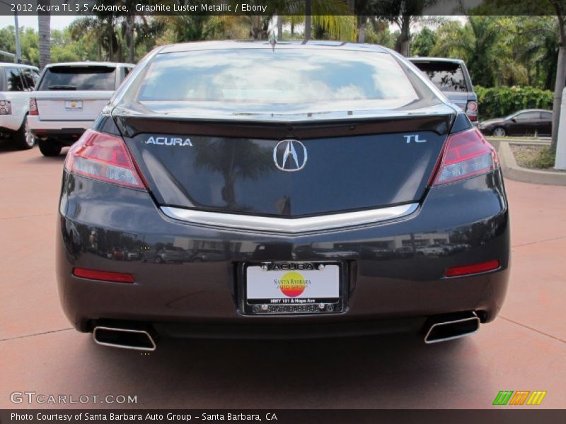 Graphite Luster Metallic / Ebony 2012 Acura TL 3.5 Advance