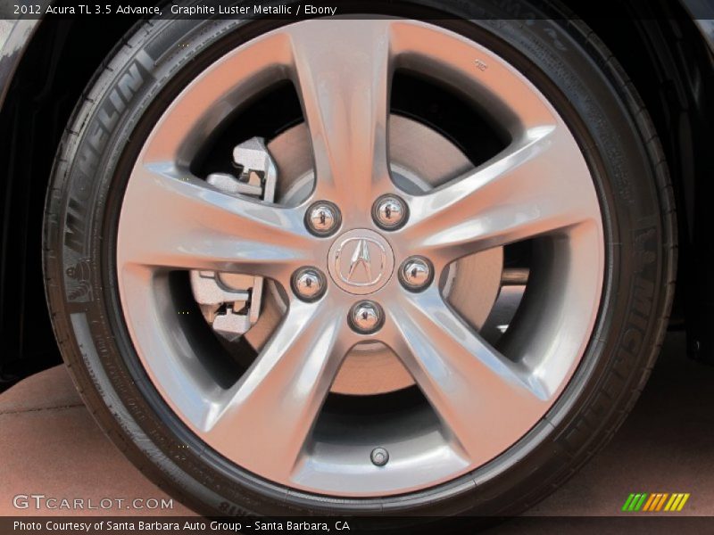 Graphite Luster Metallic / Ebony 2012 Acura TL 3.5 Advance
