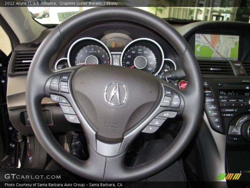 Graphite Luster Metallic / Ebony 2012 Acura TL 3.5 Advance