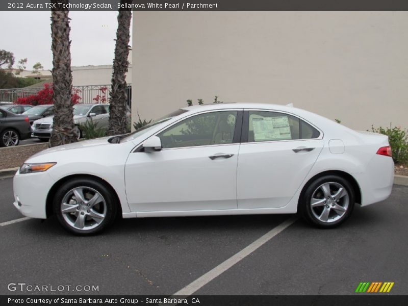 Bellanova White Pearl / Parchment 2012 Acura TSX Technology Sedan