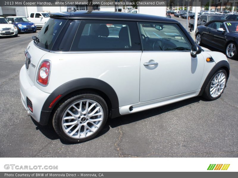 White Silver Metallic / John Cooper Works Black Checkered Cloth 2013 Mini Cooper Hardtop