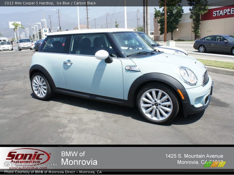 Ice Blue / Carbon Black 2013 Mini Cooper S Hardtop