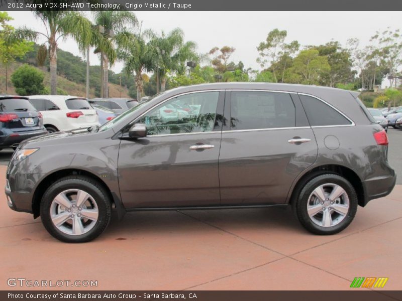 Grigio Metallic / Taupe 2012 Acura MDX SH-AWD Technology