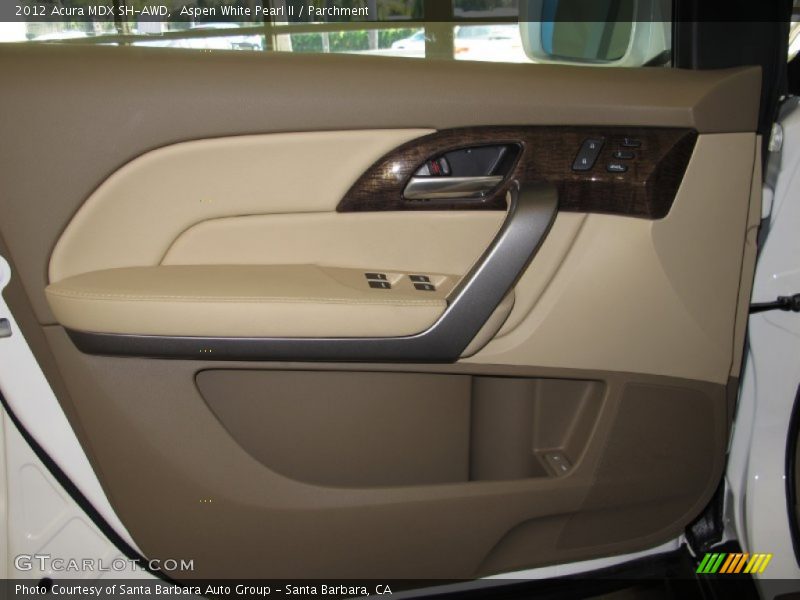 Aspen White Pearl II / Parchment 2012 Acura MDX SH-AWD